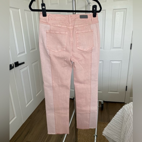 Ecru Pink The Sunset Two Color Straight Leg Jeans Size 26 - Picture 6 of 16